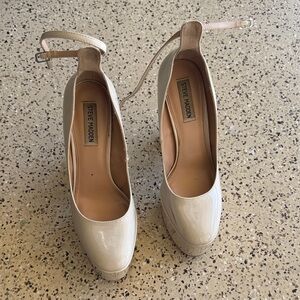Steve Madden Nude Patent Leather Heels
